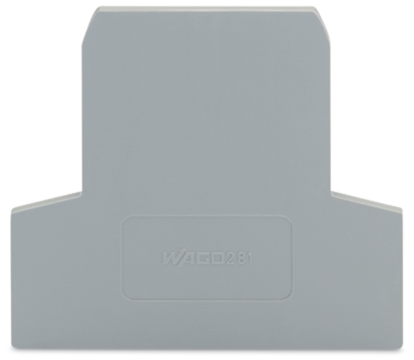 End and intermediate plate; 2.5 mm thick; gray