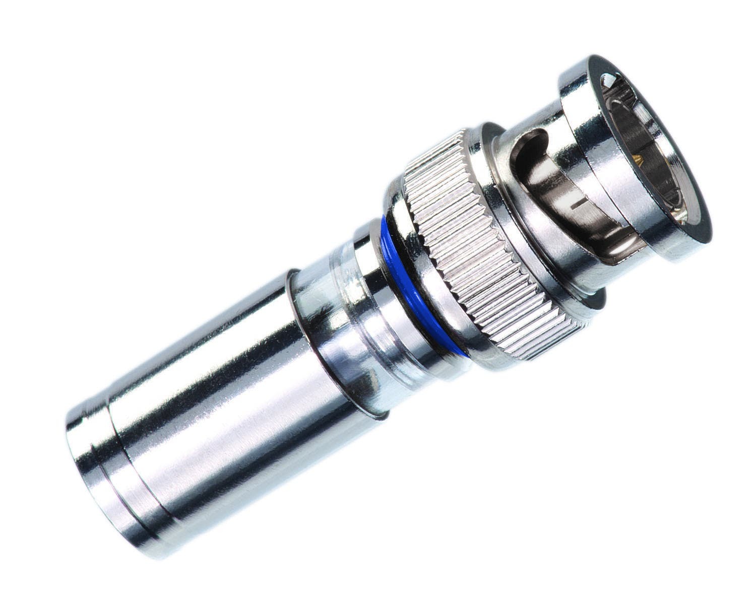 IDEAL, Compression Connector, BNC, Conductor Range: 029 - 042 IN, 20 - 18 AWG Solid Center Conductor, Material: Brass, Finish: Nickel-Plated, Nominal Impedance: 75 OHM, Dielectric Diameter: 0.175 - 0.183 IN, Coaxial Cable Type: RG-6, Overall Jacket Diameter: 0.260 - 0.305 IN