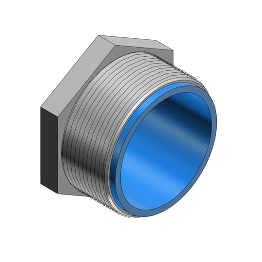 4 Inch Chase Nipple, Malleable Iron, Nylon Insulated for Use with Rigid/IMC Conduit