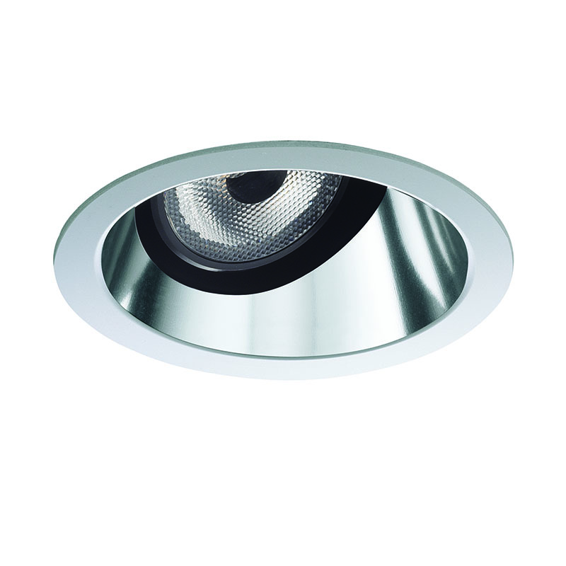 Aculux 2-in Round Angle Cut Flush Mount Cone, Haze