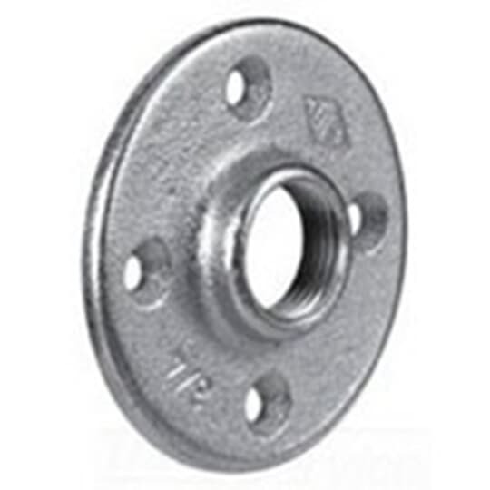 1-1/2 Inch, Flange Plate, Malleable Iron-Zinc Plated, For Use with Rigid/IMC Conduit