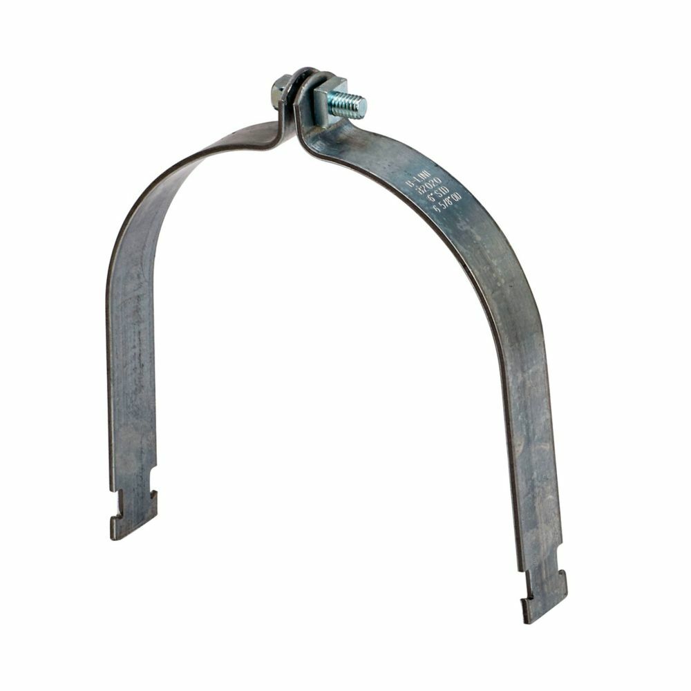 Eaton B-Line series O.D. pipe and conduit clamp, 0.1040" H x 12.3750" L x 1.25" W, Steel, 1000 Lbs load cap, Stainless steel type 304