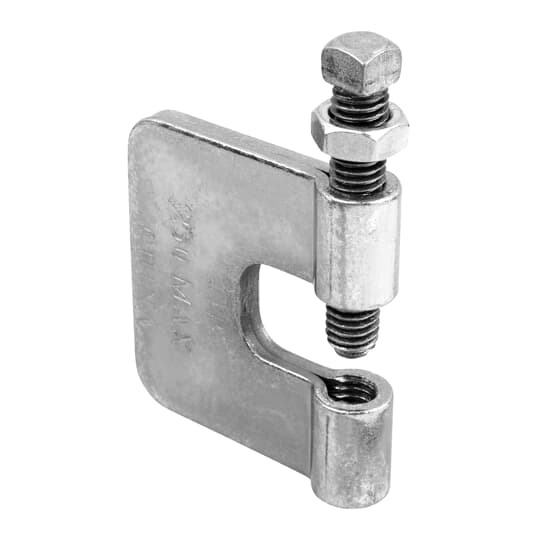 Clamp, Conduit, Conduit Size and Maximum Beam Flange Thickness 3/4 Inch/1-1/2 Inch, 1 Inch/1-1/4Inch or 1-1/2Inch/5/8 Inch, Steel, For use with Conduit Either Parallel With Or At Right Angle To Beams, Channels, Angles Or Columns