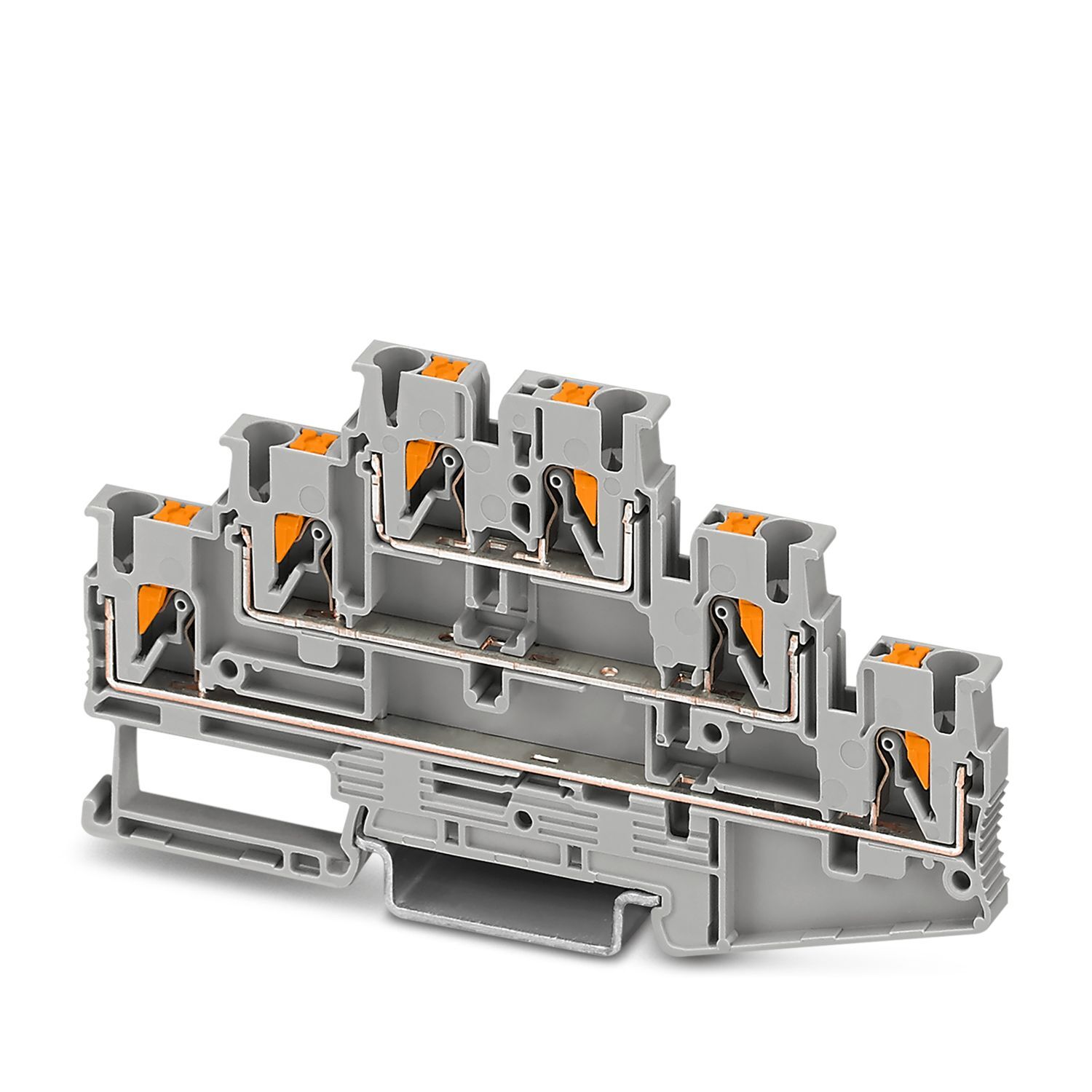 PT 2,5-3L Multi-level Terminal Block, 500V, 20A, Cross Section: 0.14mm-4mm, Gray