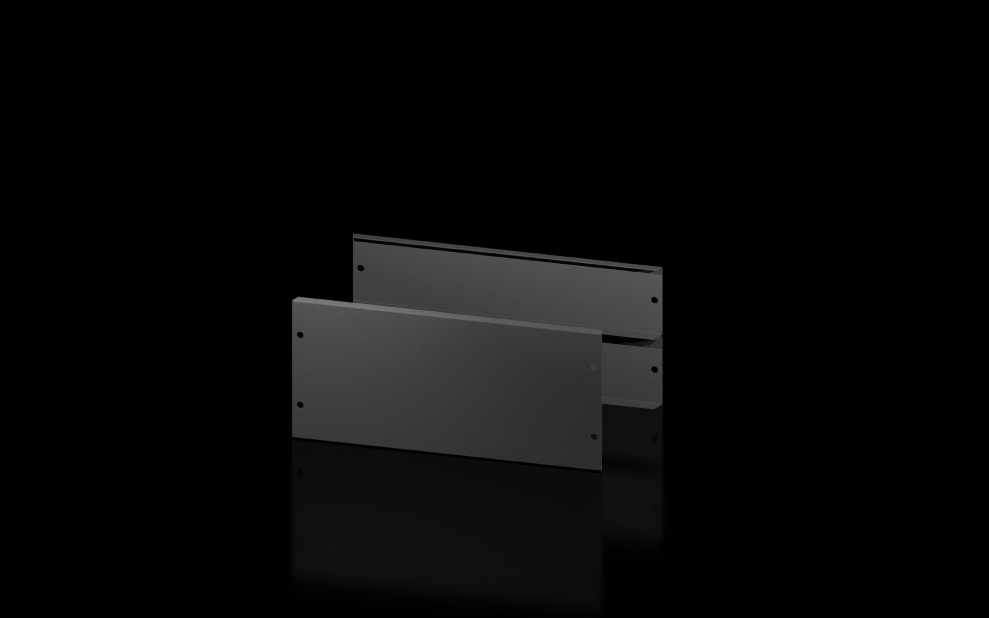 AX base/plinth trim panel, front and rear, H: 200 mm, for W: 600 mm
