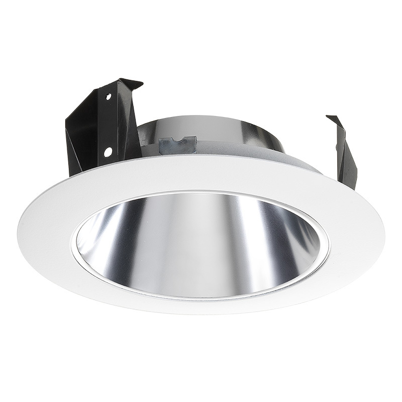 Juno 4-in 42L Series Downlight Cone Trim, Gloss White with White Trim Ring