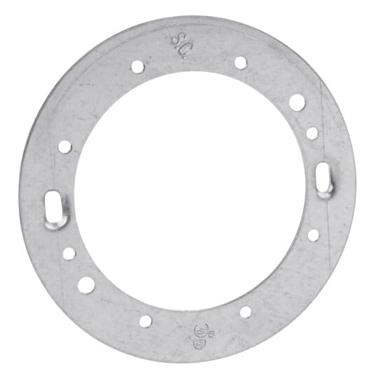 Concrete Box Adapter, 4 Inch, Pre-Galvanized Steel, For Quick Mounting and Alignment of Octagon Extension Ring on Concrete Box or Hung Ceiling Box