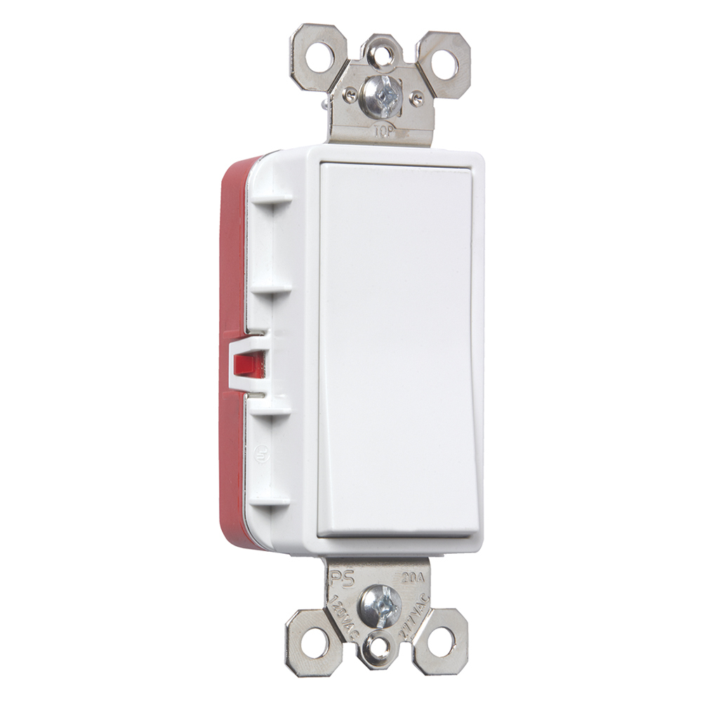 PlugTailThree-Way15amp 120/277vac Decorator Switch, White