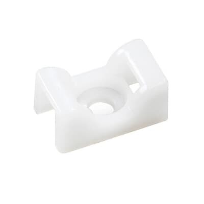 Saddle Support Mounting Base, Natural Polyamide (Nylon 6.6) for Temperatures up to 85 Degrees Celsius (185 F), Length of 23.42mm (0.922 Inches), Width of 14.29mm (0.563 Inches), Height of 10.72mm (0.422 Inches), Mount with #10 Screw, 100 Pack