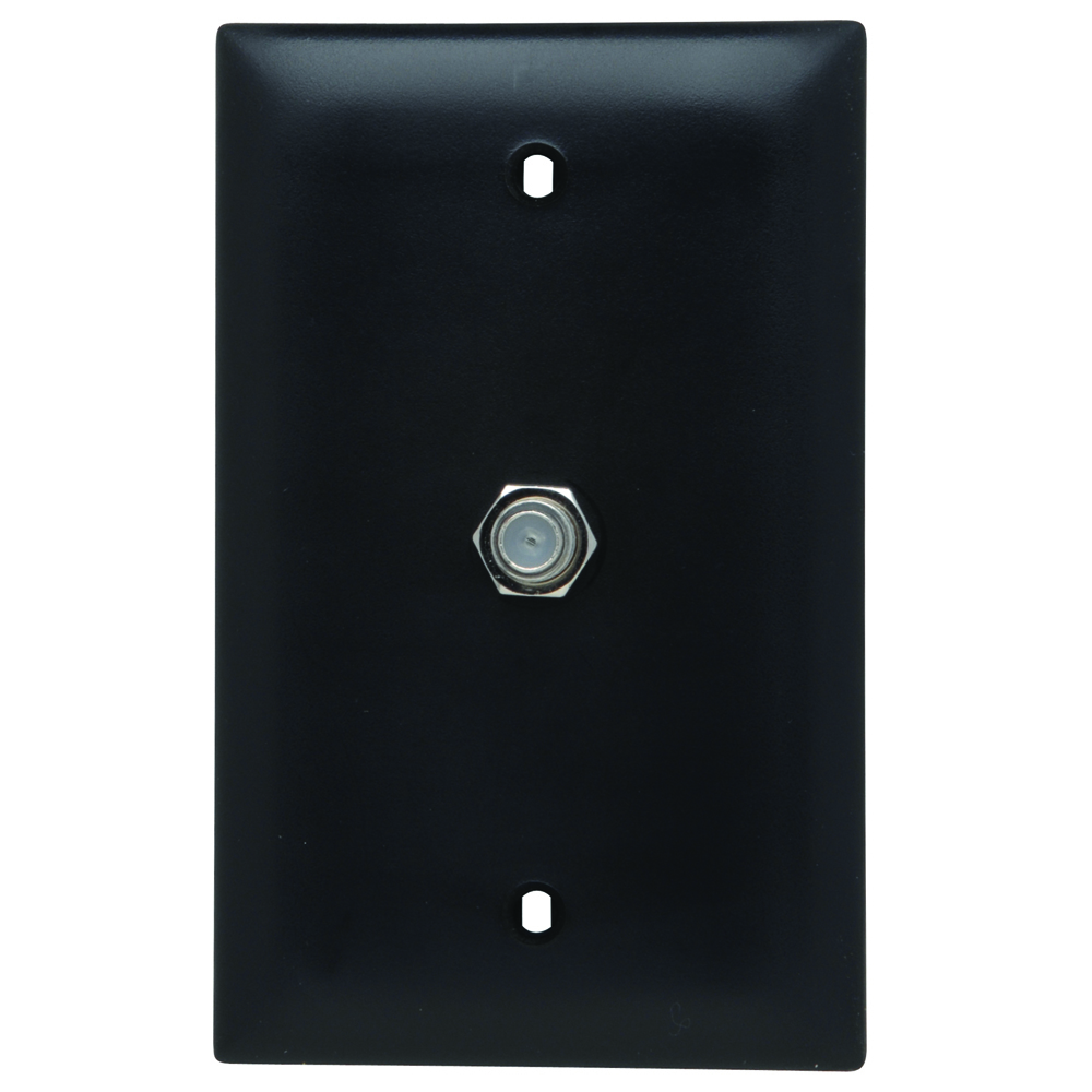 1 GHz F-Coupler Wall Plate, Black (M10)