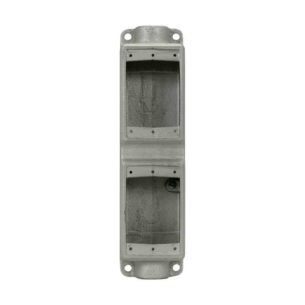Eaton Crouse-Hinds series Condulet FS device box, Shallow, Feraloy iron alloy, Two-gang, tandem, C shape, 3/4"