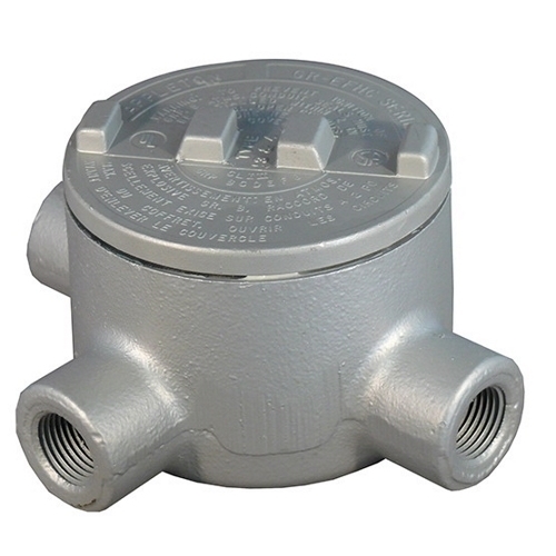 Type T Conduit Body, 1 inch, Aluminum, Epoxy Powder Coated