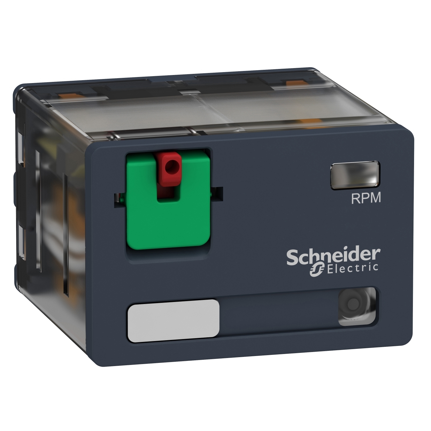 plug-in relay, Harmony electromechanical relays, 15A, 4CO, with LED, lockable test button, 24V AC