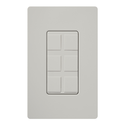Claro 6-Port Frame, Satin, field customizable in palladium
