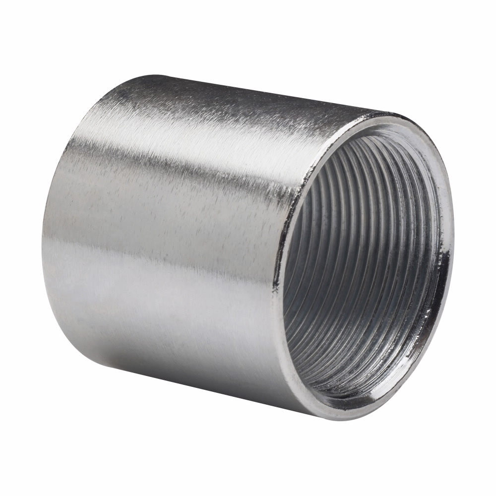 Eaton Crouse-Hinds series rigid conduit coupling, Rigid/IMC, Steel, 3/4"