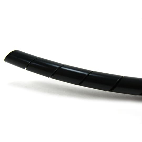 Spiral Wrap, Black Polyethylene for Temperatures up to 50 Degrees Celsius (122 F), Weather and Ultraviolet Resistant, Outside Diameter of 19.05mm (0.750 Inches), Pitch of 19.05mm (0.750 Inches), Nominal Wall Thickness of 1.65mm (0.065 Inches), 30.48m Reel (100 Feet)