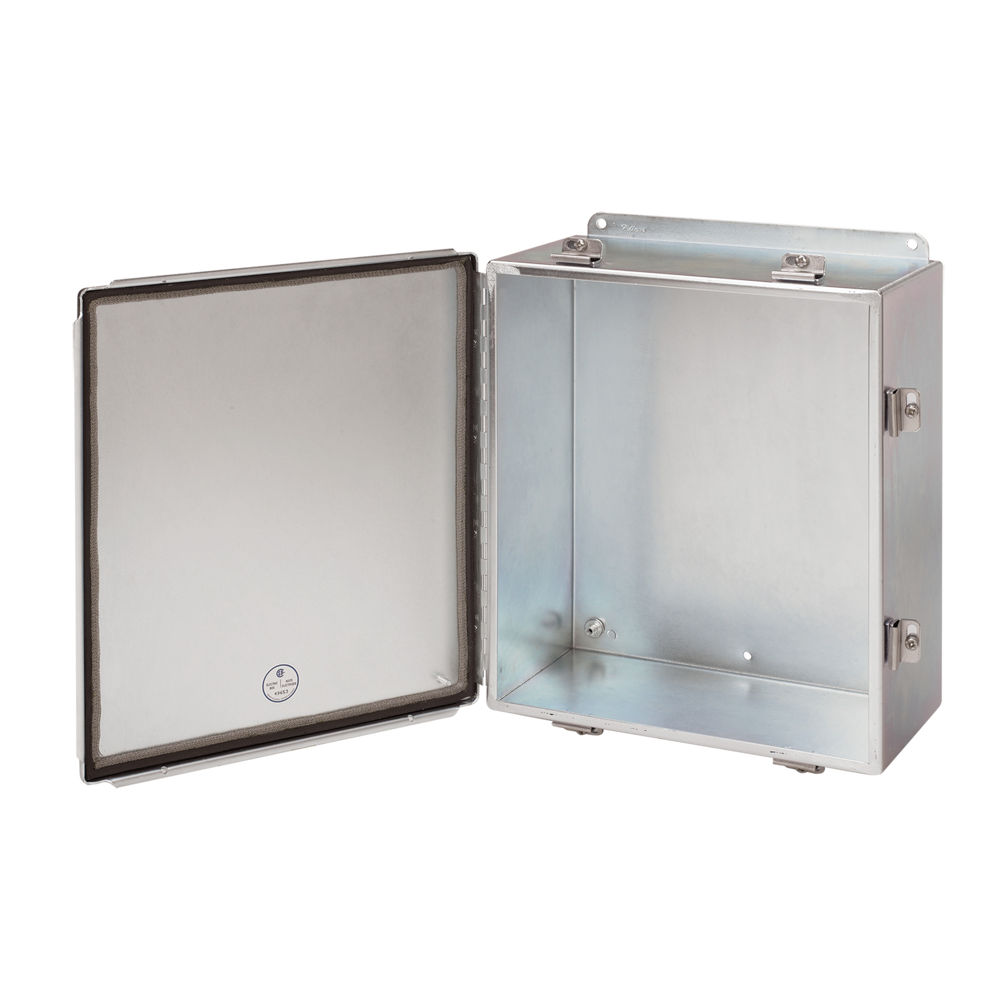 Continuous Hinge Enclosure with Clamps EMC Type 12, 14x12x6, Galvanized, Mild Steel