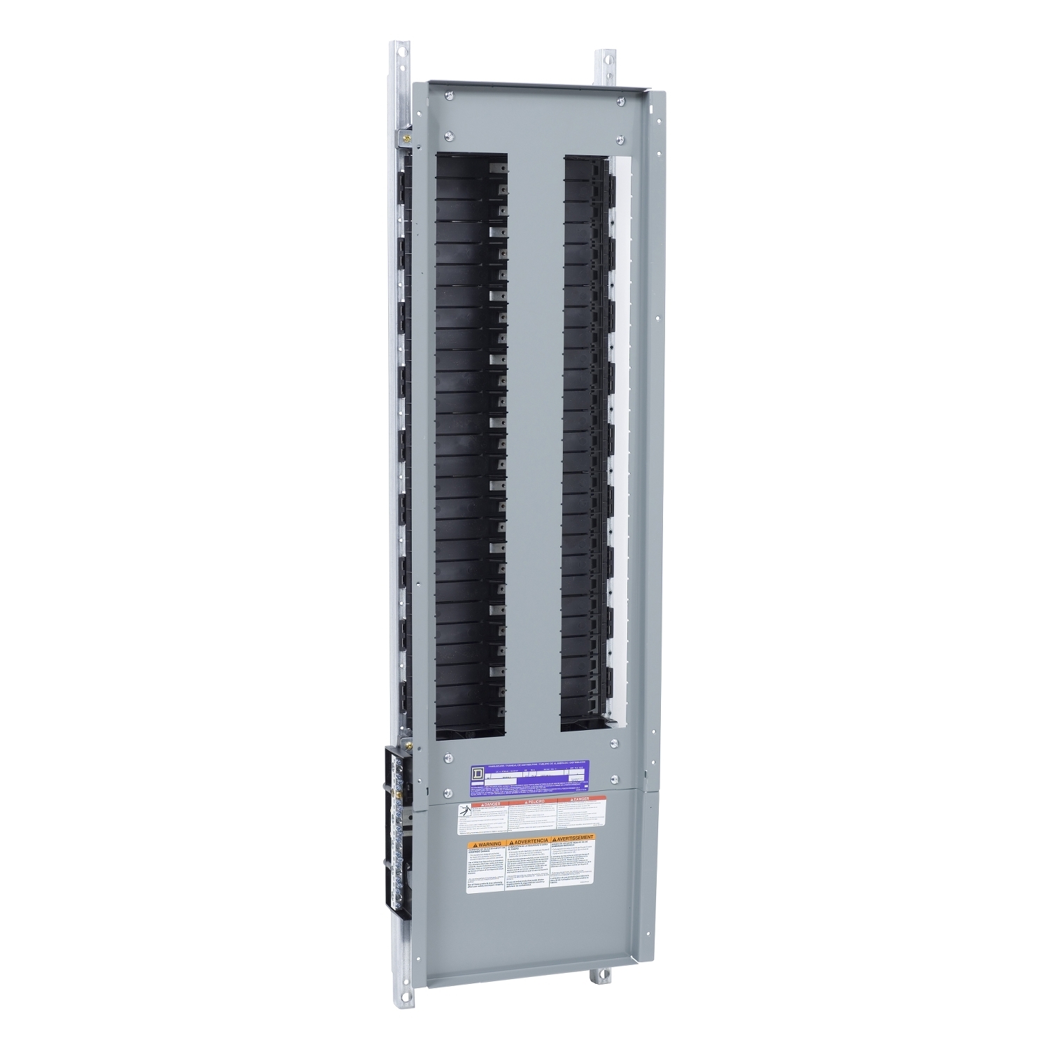 Panelboard interior, NF, main lugs, 400A, Al bus, 54 pole spaces, 3 phase, 4 wire, 600Y/347 VAC max