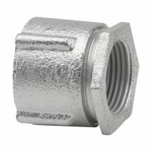 Eaton Crouse-Hinds series three-piece conduit coupling, Rigid/IMC, Hot dip galvanized finish, Malleable iron, Concrete tight, 1-1/2"