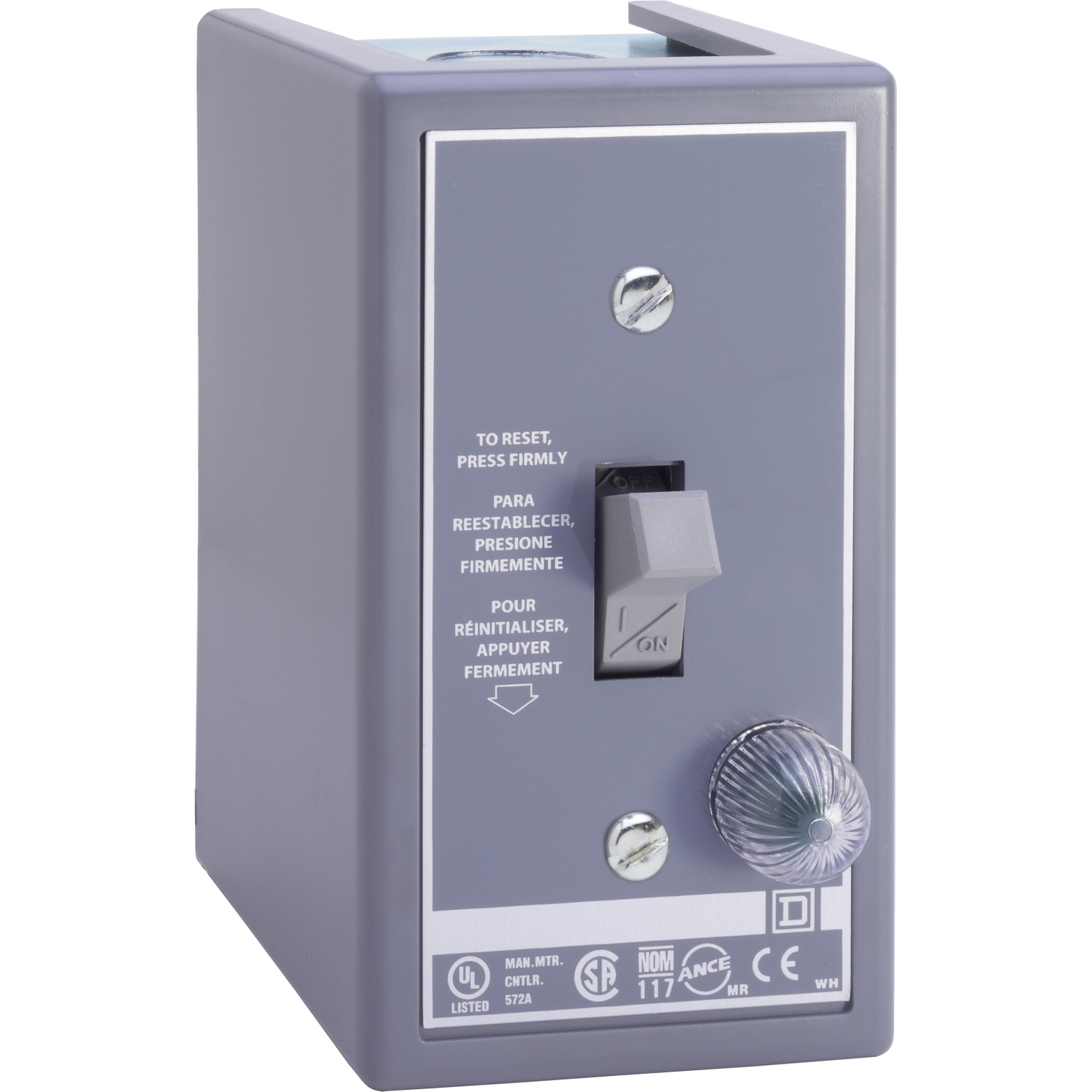 Manual Starter, fractional horsepower, 16A, 1 pole, 1 HP at 277 VAC, toggle w/guard, green indicator, NEMA 1 enclosure