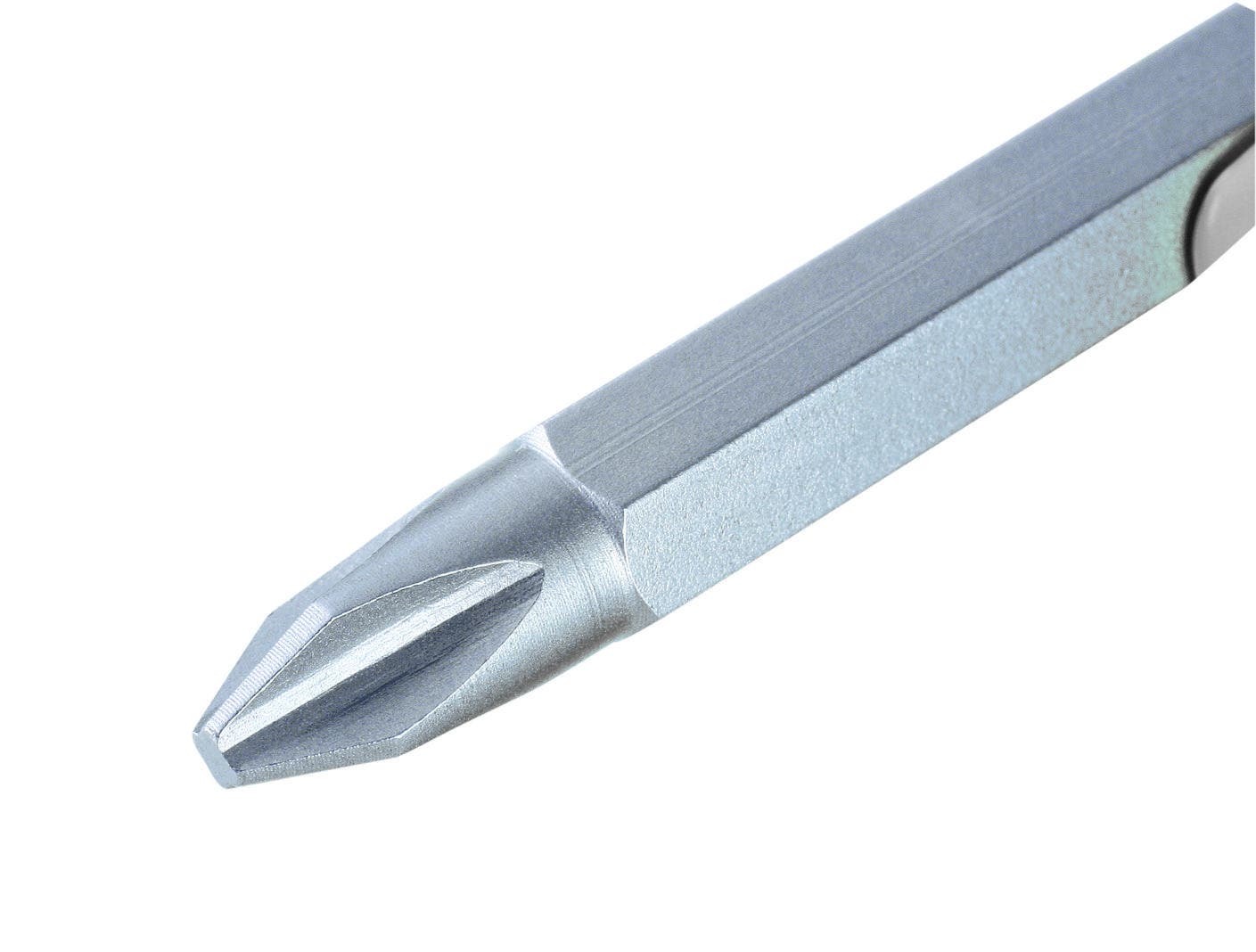 Power Bit, #2 Tip, Phillips Tip, Overall Length: 2 IN, S2M Tool Steel Blade, Hex Shank, 1 Piece, 1/4 IN Shank, S2M Tool Steel, Package Type: Card