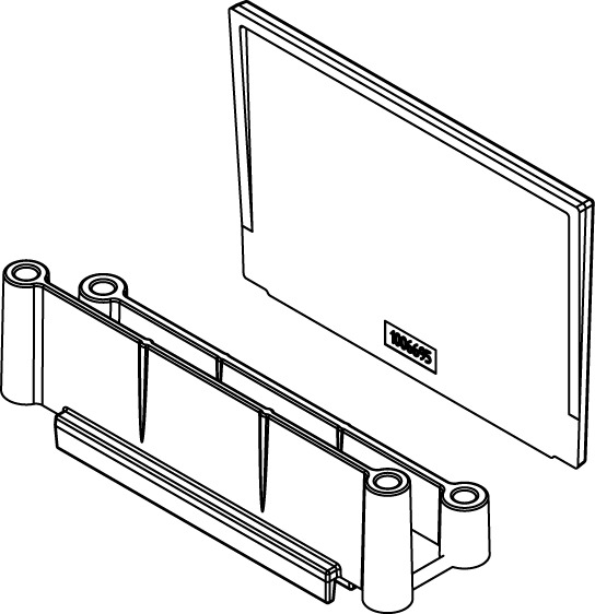 Non-Metallic Multi-Service Divider; For Evolution 8AT Series Bottom Feed Center Mount Device Plates