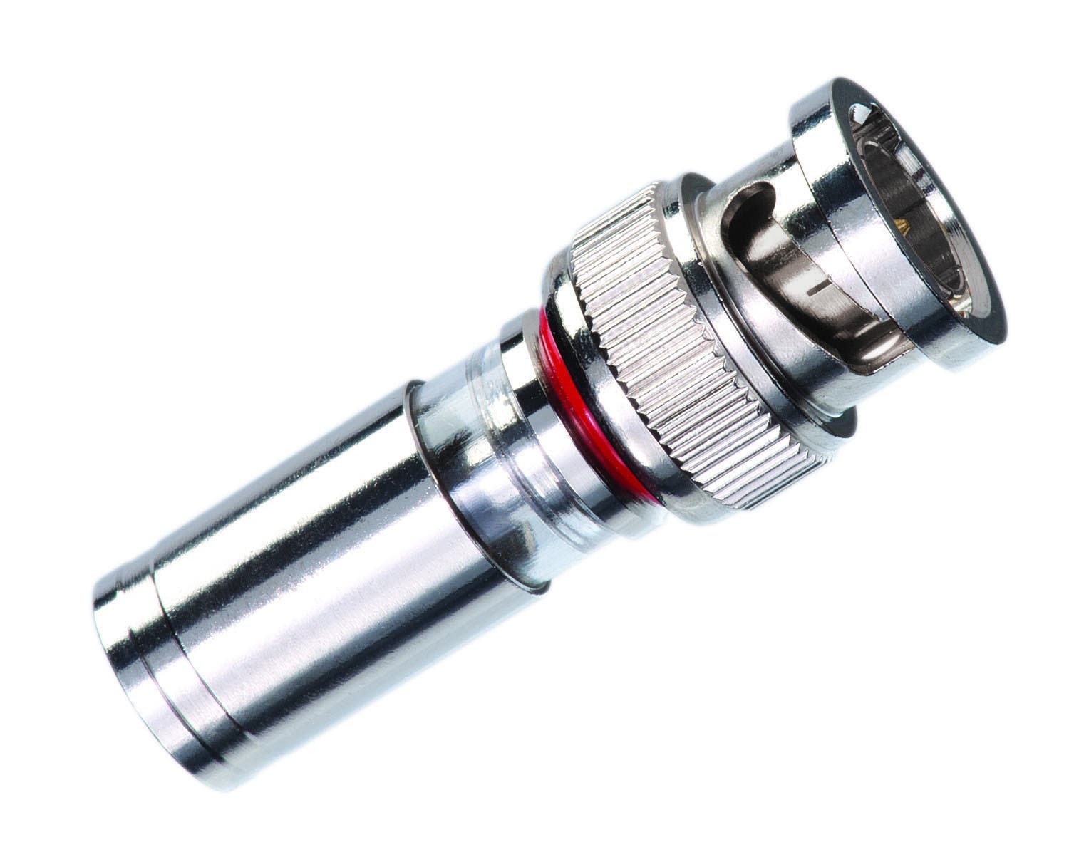 IDEAL, Compression Connector, BNC, Conductor Range: 029 - 042 IN, 20 - 18 AWG Solid Center Conductor, Material: Brass, Finish: Nickel Plated, Nominal Impedance: 75 OHM, Dielectric Diameter: 0.140 - 0.150 IN, Coaxial Cable Type: RG-59, Overall Jacket Diameter: 0.220 - 0.250 IN