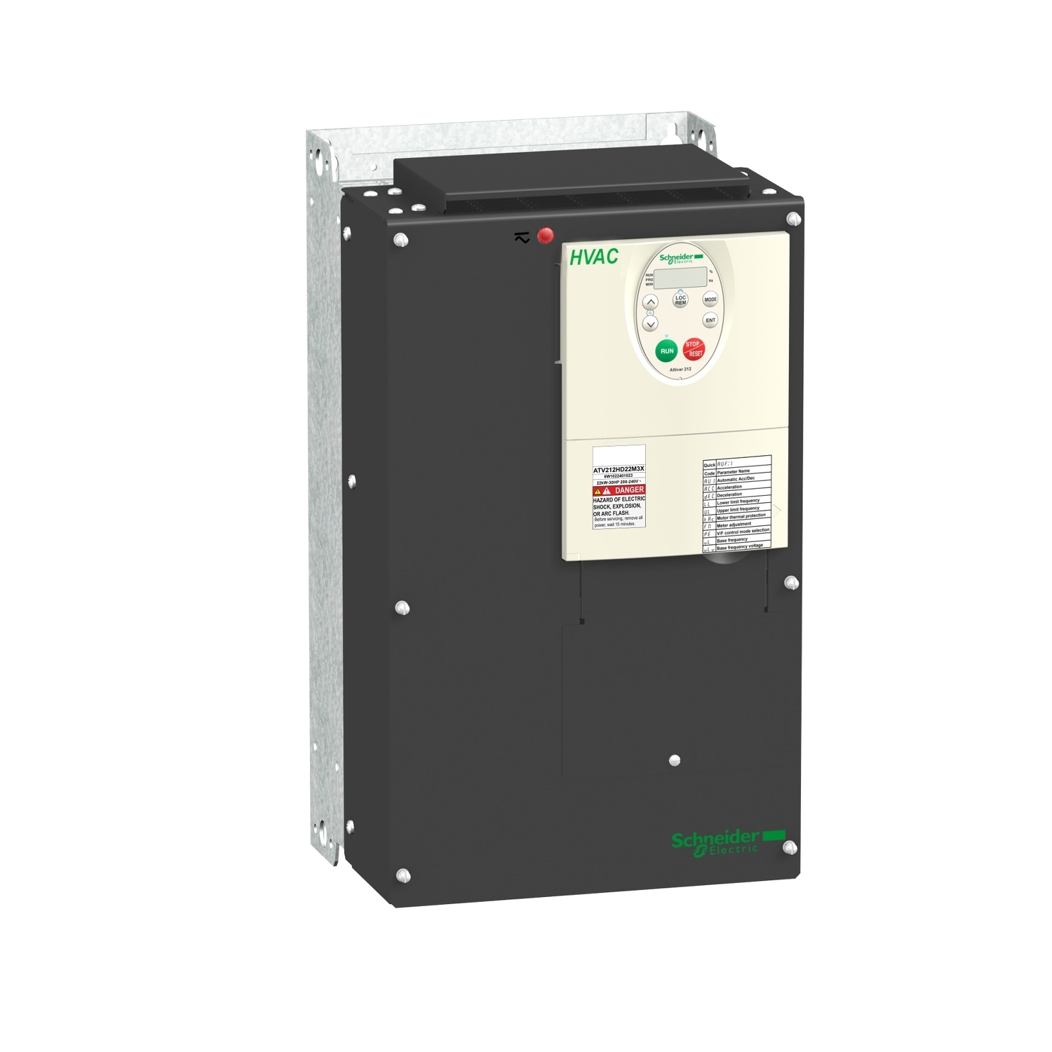 variable speed drive, Altivar 212, 22kW, 30hp, 480V, 3 phases, with EMC, IP21