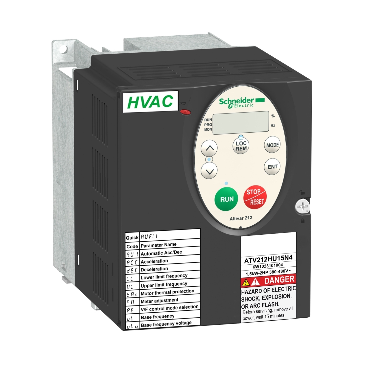 variable speed drive, Altivar 212, 2.2kW, 3hp, 480V, 3 phases, with EMC, IP21