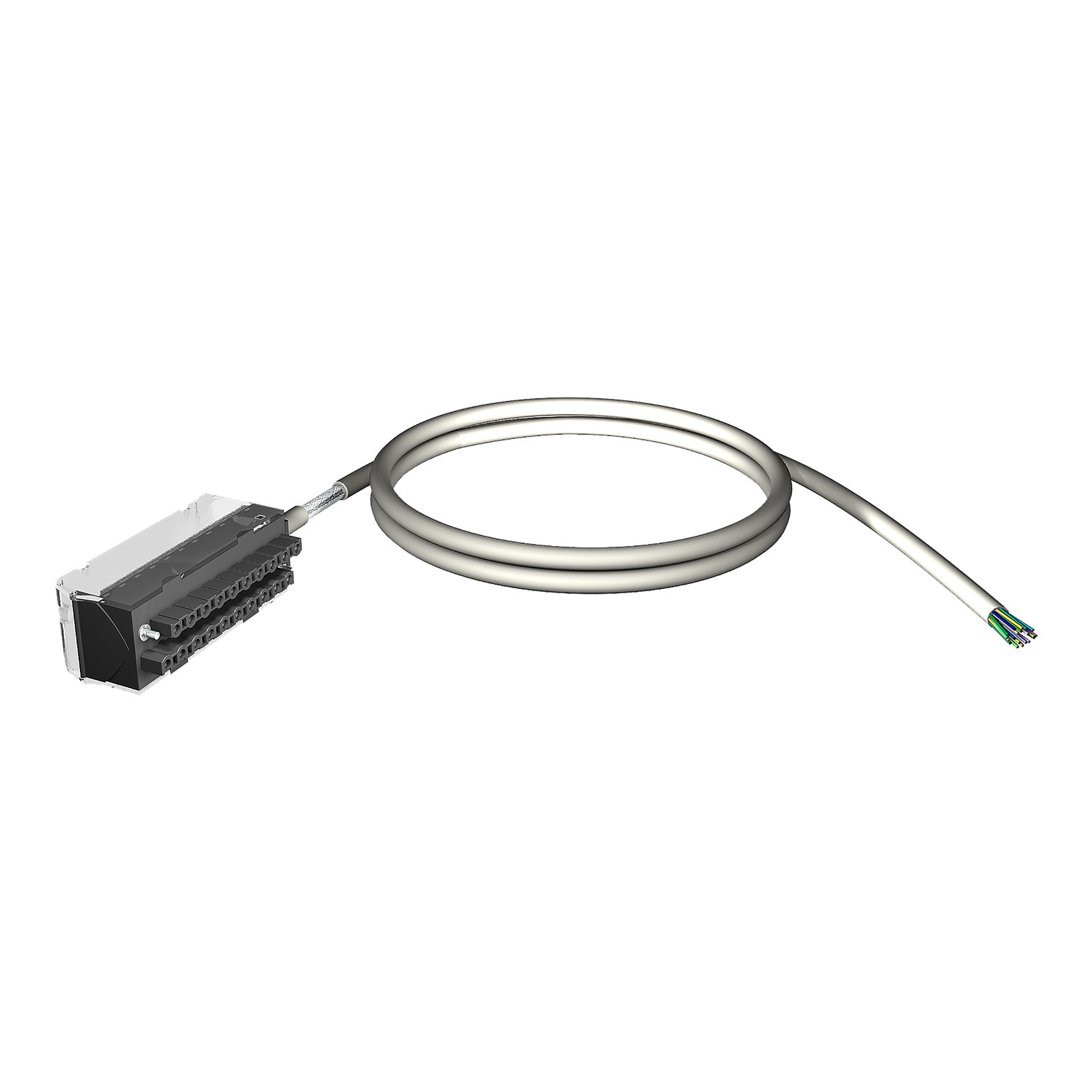 shielded cord set, Modicon X80, 28-way terminal, one end flying leads, 3m