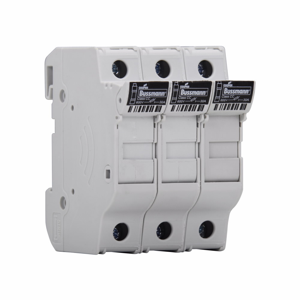 Eaton Bussmann series CHCC modular fuse holder, 600 Vdc, 30A, Three-pole