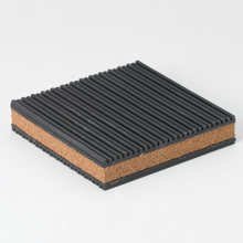 CORK/RIBBED NEOPRENE PAD, 9" X 9"