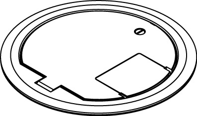 Floor Box Cover Assembly; 9-3/16 Inch, Die Cast Aluminum, Bronze