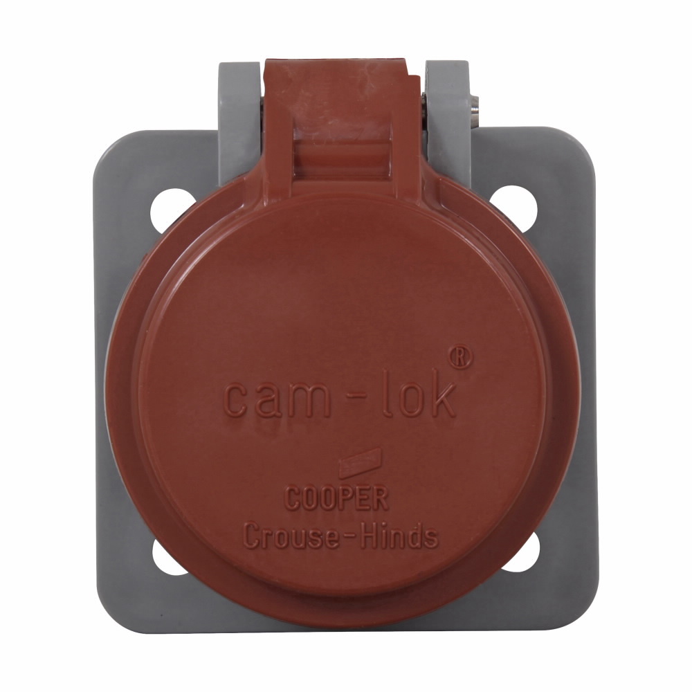 Eaton Crouse-Hinds series Cam-Lok J Series E1016 receptacle cover, Orange, Thermoplastic