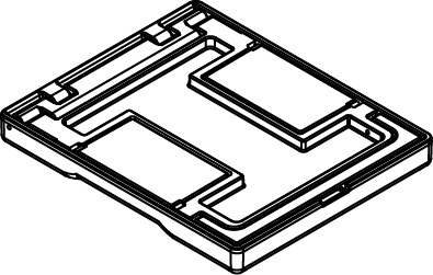 Flangeless Cut-Out Cover Assembly, For Use In Tile Applications, Material: Die Cast Aluminum, Color: Brass