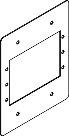 Floor Box 1 Gang Device Plate; Metal