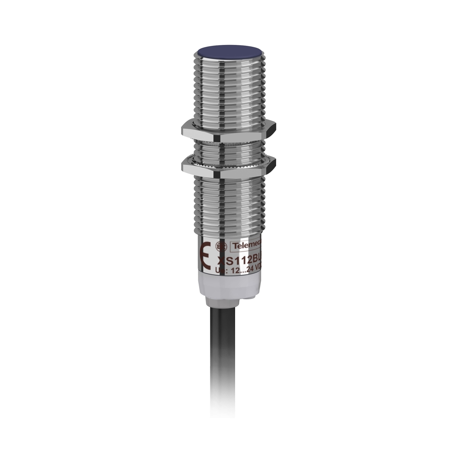 inductive sensor XS1 M12, L37mm, brass, Sn4mm, 12..24VDC, cable 2 m