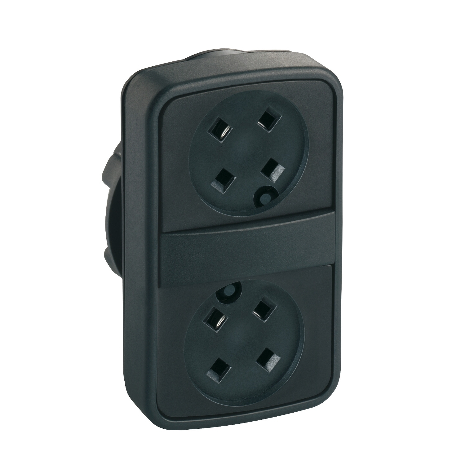 Head for double headed push button, Harmony XB5, 2 rectangular flush, without cap, 22mm, spring return, unmarked