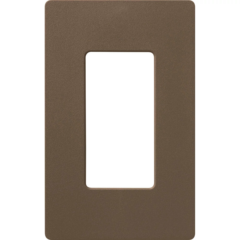 Claro Wallplate, Satin Finish, Single-gang in espresso