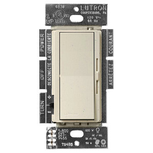 Diva LED+ Dimmer - Satin Finish,  LED, Incandescent/Halogen, 3-way/single-pole, 150W LED or 600W inc/hal in stone