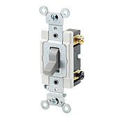 20 Amp, 120/277 Volt, Toggle 3-Way AC Quiet Switch, Commercial Grade, Grounding, Light Almond