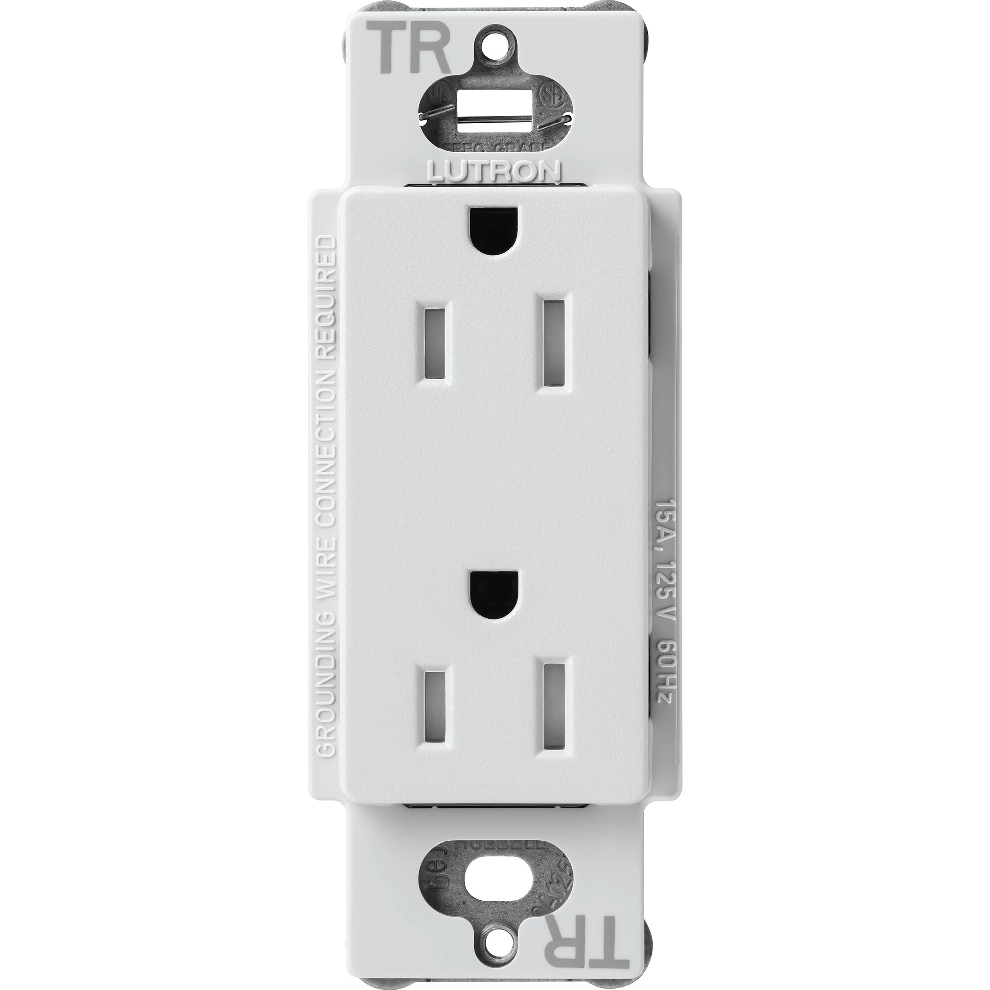Lutron Claro Tamper-Resistant Duplex Receptacle, 15 Amp, Mist