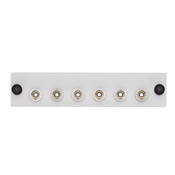 LGX 6-pk Plt w/ST Adptrs, Phos Brnz Slv, 6 Fibers, White