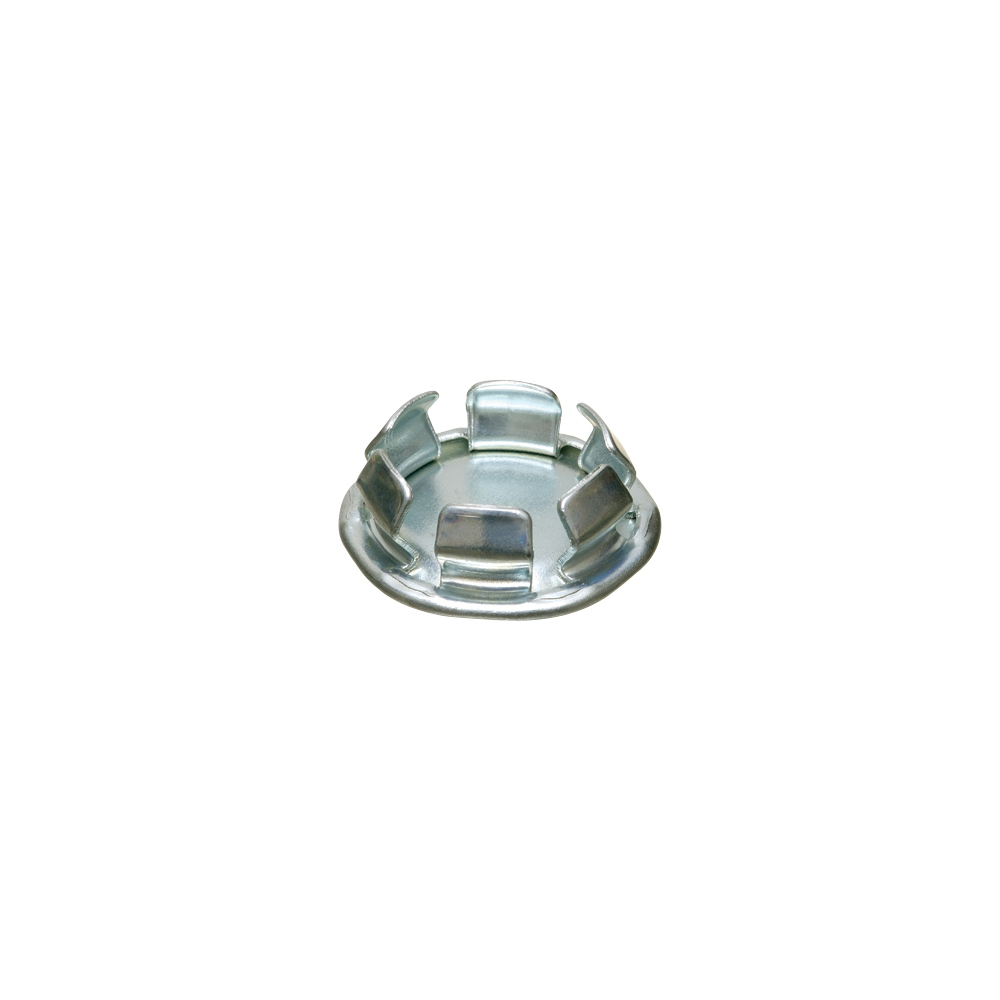 Steel snap in blanks. Zinc plated steel. For 3/4" knockout.