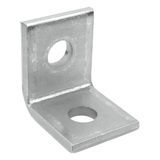 Fitting, 90 Degree, Height 2-1/4 Inches, Base Length 1-5/8 Inches, Width 1-5/8 Inches, Hole Diameter 9/16 Inches, Steel