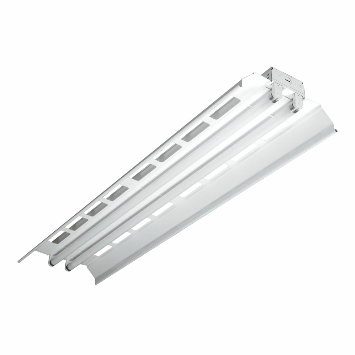 2 Lamp, 4' Apertured Uplight Industrial, CEE Listed Electronic Ballast, T8, Flip-Up Sockets