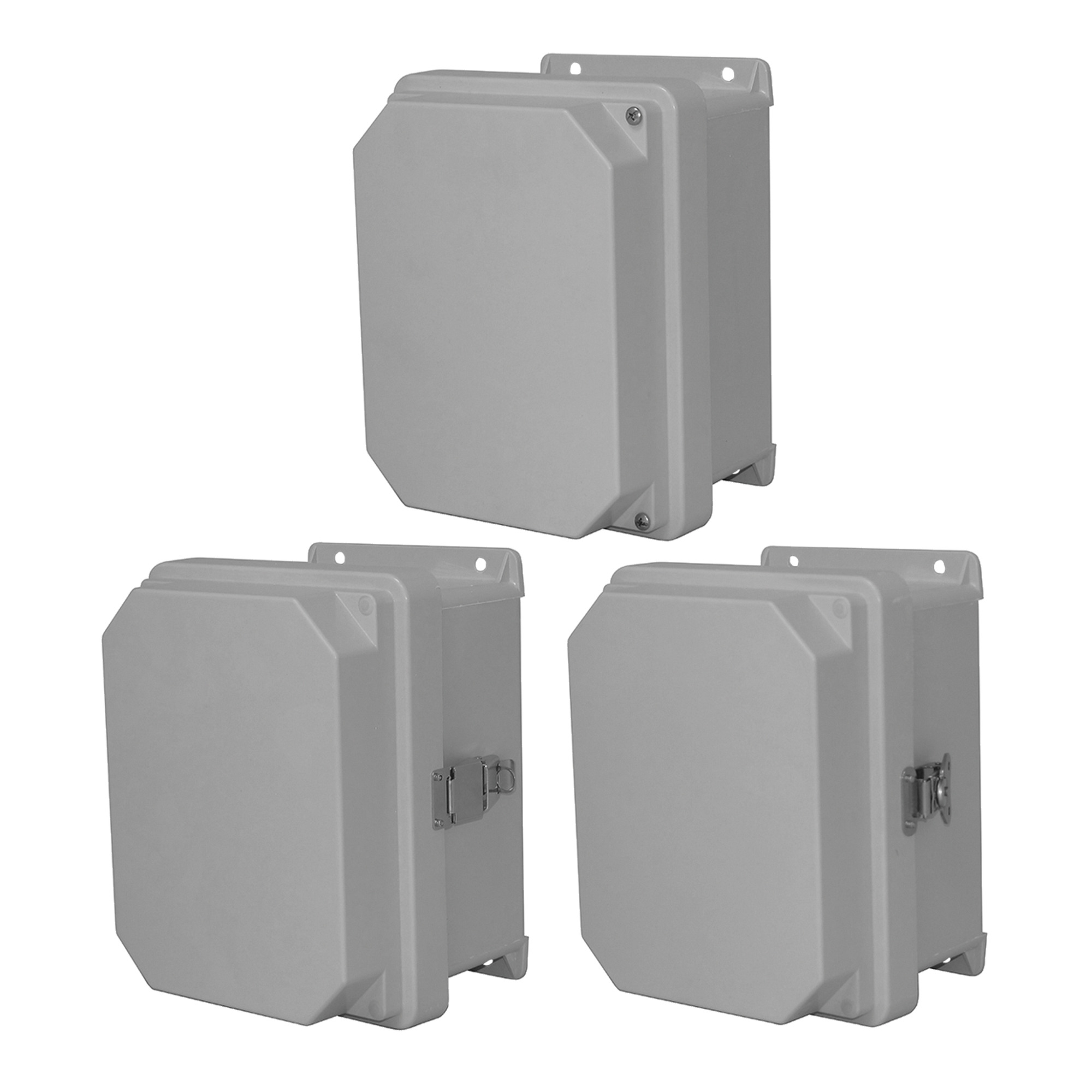 RVJ Raised Opaque Cover Type 4X, 13.32x11.32x5.60, Lt Gray, FRP, HWLL