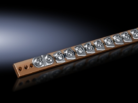 PE busbar, supply includes: 42 screws (prefitted), incl. terminal clamps