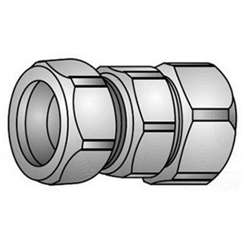 30-050 Type 30 Set Screw Coupling, 1/2 in, For Use With Threadless Rigid/IMC Conduit, Malleable Iron, Zinc Plated