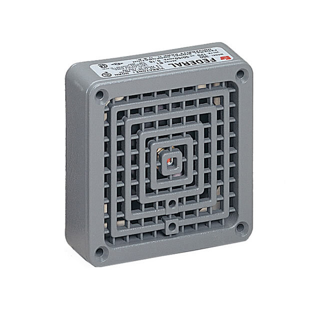 Vibratone Horn 120VAC - Coded or sustained tones. Available in 12VAC, 24VAC, 120VAC and 240VAC. Produces 100 dBa at 10 feet (110 dBa at 1m). Surface or flush mounting options. Type 4X when installed with Panel Mount Gasket Kit or Weatherproof Backbox (Model WB), Type 4X and Type 12 when installed with Surface Mount Trim Ring (Model TR). CSA Certified. UL and cUL Listed.